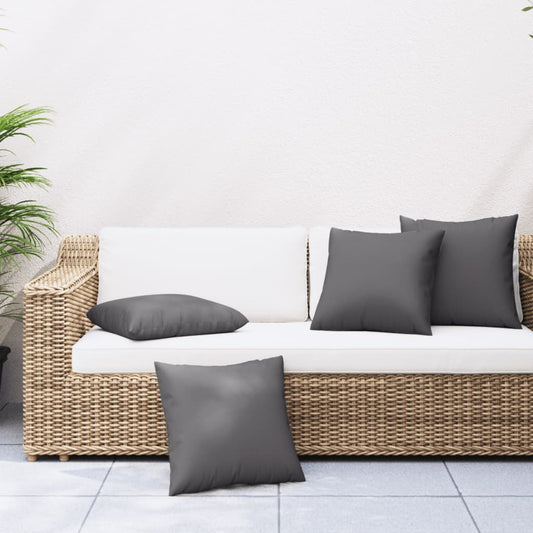 Almofadas de sofá 4 pcs 40x40 cm tecido antracite