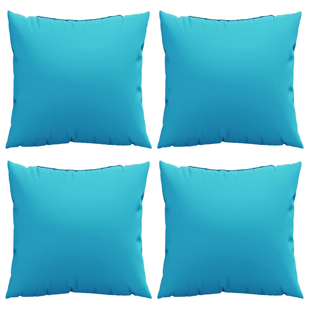 Travesseiros Decorativos 4 pcs Turquesa 40 x 40 cm tecido