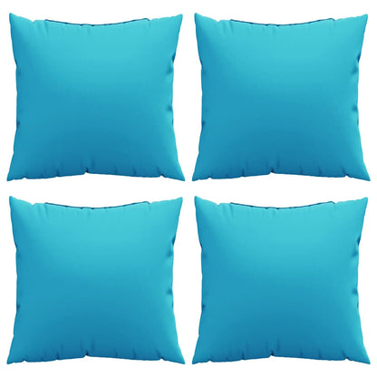 Travesseiros Decorativos 4 pcs Turquesa 40 x 40 cm tecido