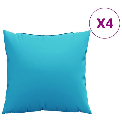 Travesseiros Decorativos 4 pcs Turquesa 40 x 40 cm tecido