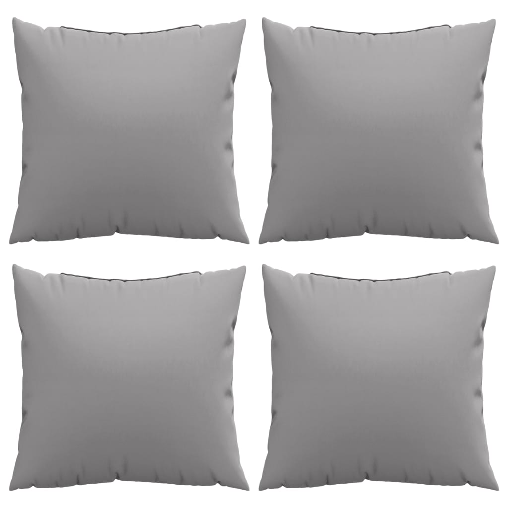 Almofadas de sofá 4 pcs 50x50 cm tecido cinza