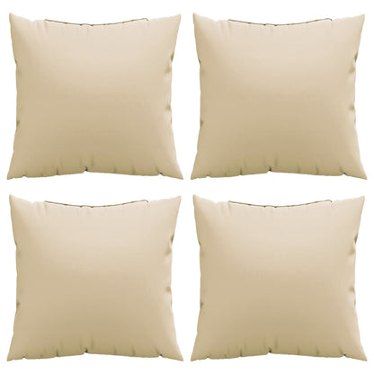 Almofadas de sofá 4 pcs 50x50 cm tecido bege
