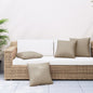 Almofadas de sofá 4 pcs 50x50 cm tecido cinza-acastanhado
