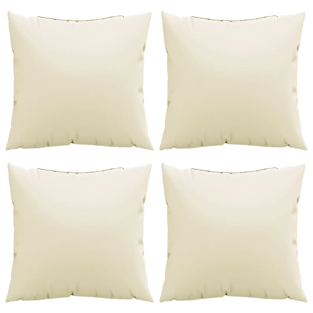 Almofadas de sofá 4 pcs 60x60 cm tecido cor creme
