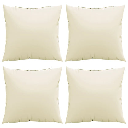 Almofadas de sofá 4 pcs 60x60 cm tecido cor creme