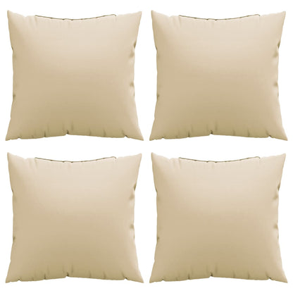 Almofadas de sofá 4 pcs 60x60 cm tecido bege