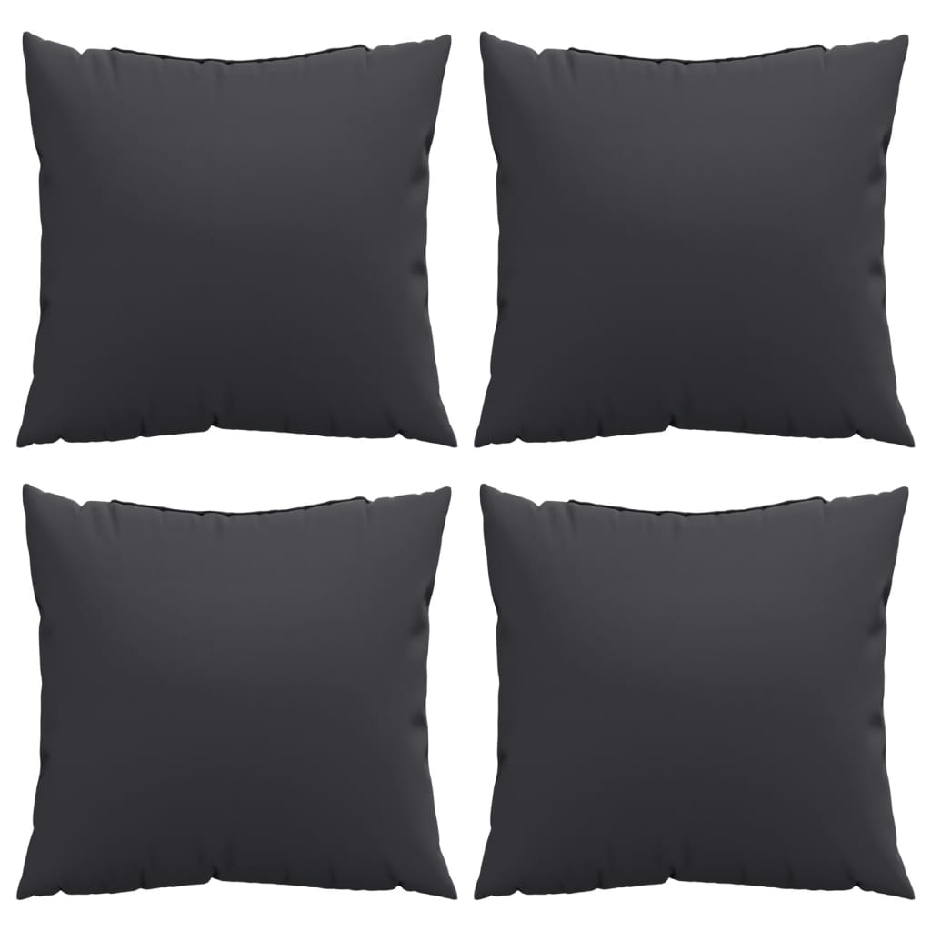 Almofadas de sofá 4 pcs 60x60 cm tecido preto