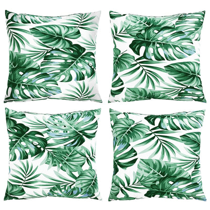 Almofadas de sofá 4 pcs 60x60 cm tecido padrão de folhas