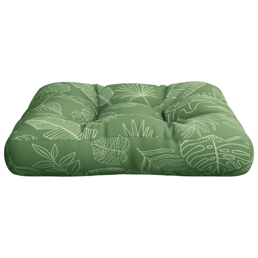 Almofadão para sofá de paletes 60x60x12 cm tecido padrão folhas