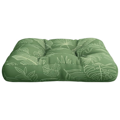 Almofadão para sofá de paletes 60x60x12 cm tecido padrão folhas