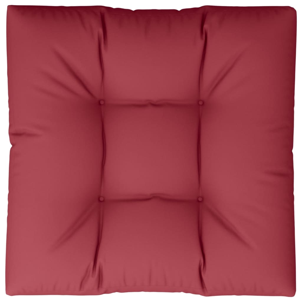 Almofadão para sofá de paletes 80x80x12cm tecido vermelho tinto