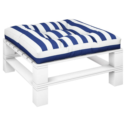Almofadão para sofá de paletes 80x80x12 cm tecido azul/branco