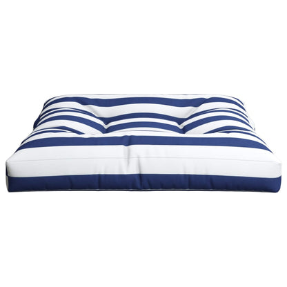 Almofadão para sofá de paletes 80x80x12 cm tecido azul/branco