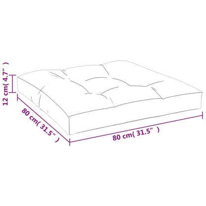 Almofadão para sofá de paletes 80x80x12 cm tecido multicolorido