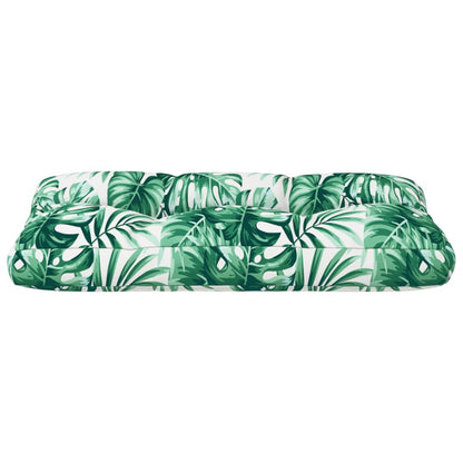 Almofadão para sofá de paletes 70x40x12 cm tecido padrão folhas