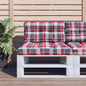 Almofadão p/ sofá de paletes 80x40x12 cm tecido xadrez vermelho