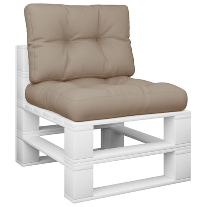 Almofadões de paletes 2 pcs tecido cinza-acastanhado