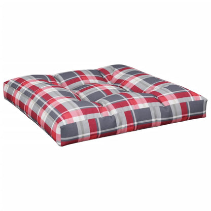 Almofadões para móveis de paletes 2 pcs tecido xadrez vermelho