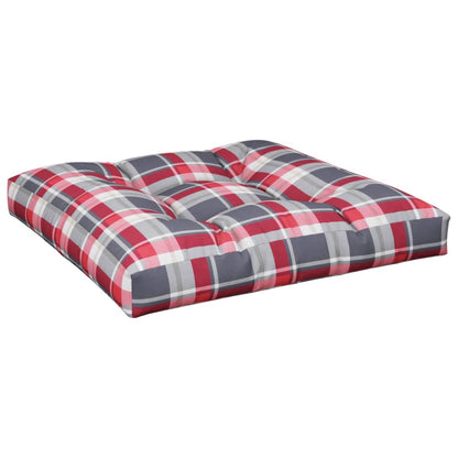 Almofadões para móveis de paletes 2 pcs tecido xadrez vermelho