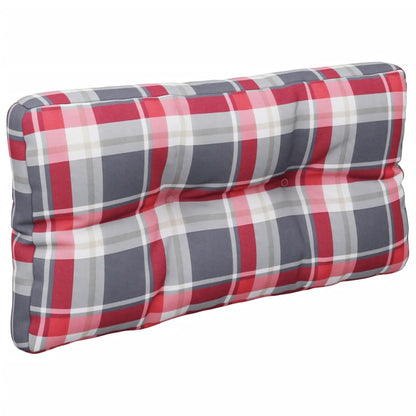 Almofadões para móveis de paletes 2 pcs tecido xadrez vermelho