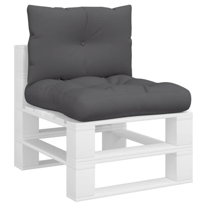 Almofadões de paletes 2 pcs tecido antracite