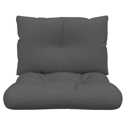 Almofadões de paletes 2 pcs tecido antracite