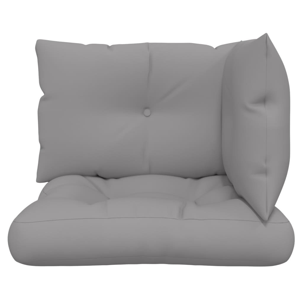 Almofadões p/ móveis de paletes 3 pcs tecido cinza