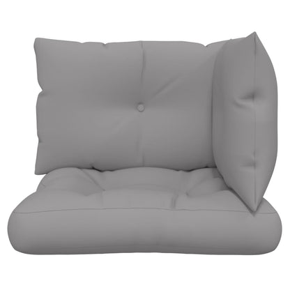 Almofadões p/ móveis de paletes 3 pcs tecido cinza