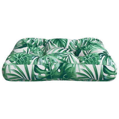 Almofadão para sofá de paletes 58x58x10 cm tecido padrão folhas