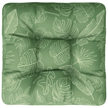 Almofadão para paletes 58x58x10 cm tecido oxford padrão folhas