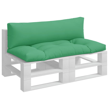 Almofadões para móveis de paletes 2 pcs tecido verde