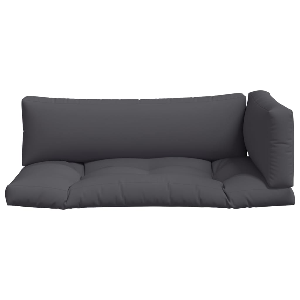 Almofadões de paletes 3 pcs tecido antracite