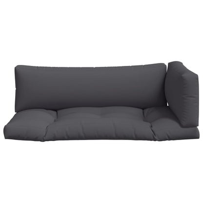 Almofadões de paletes 3 pcs tecido antracite
