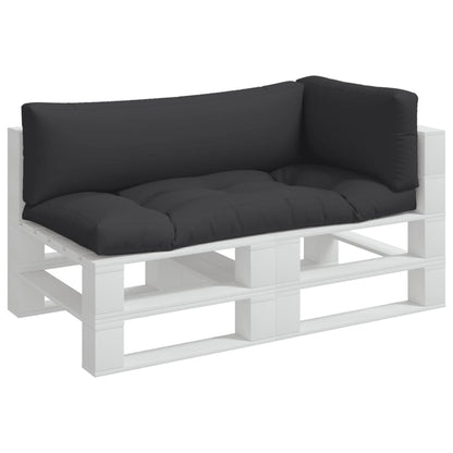 Almofadões para sofás de paletes 3 pcs tecido preto
