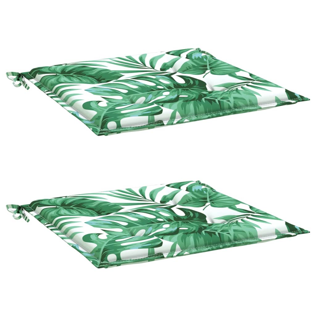 Almofadões p/ cadeira 2pcs 40x40x3cm tecido padrão folhas