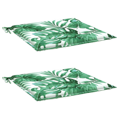 Almofadões p/ cadeira 2pcs 40x40x3cm tecido padrão folhas