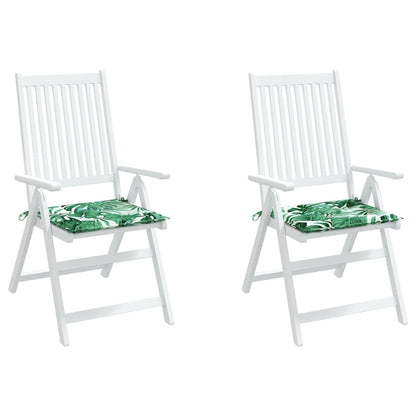 Almofadões p/ cadeira 2pcs 40x40x3cm tecido padrão folhas