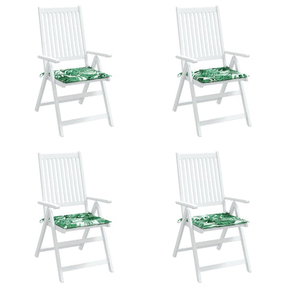 Almofadões p/ cadeira 4pcs 40x40x3cm tecido padrão folhas