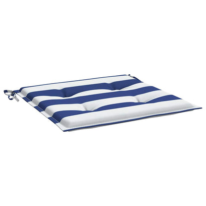Almofadões p/ cadeira 4pcs 40x40x4 cm tecido riscas azul/branco