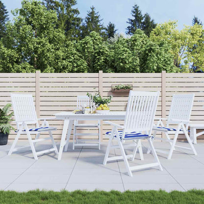 Almofadões p/ cadeira 4pcs 40x40x4 cm tecido riscas azul/branco