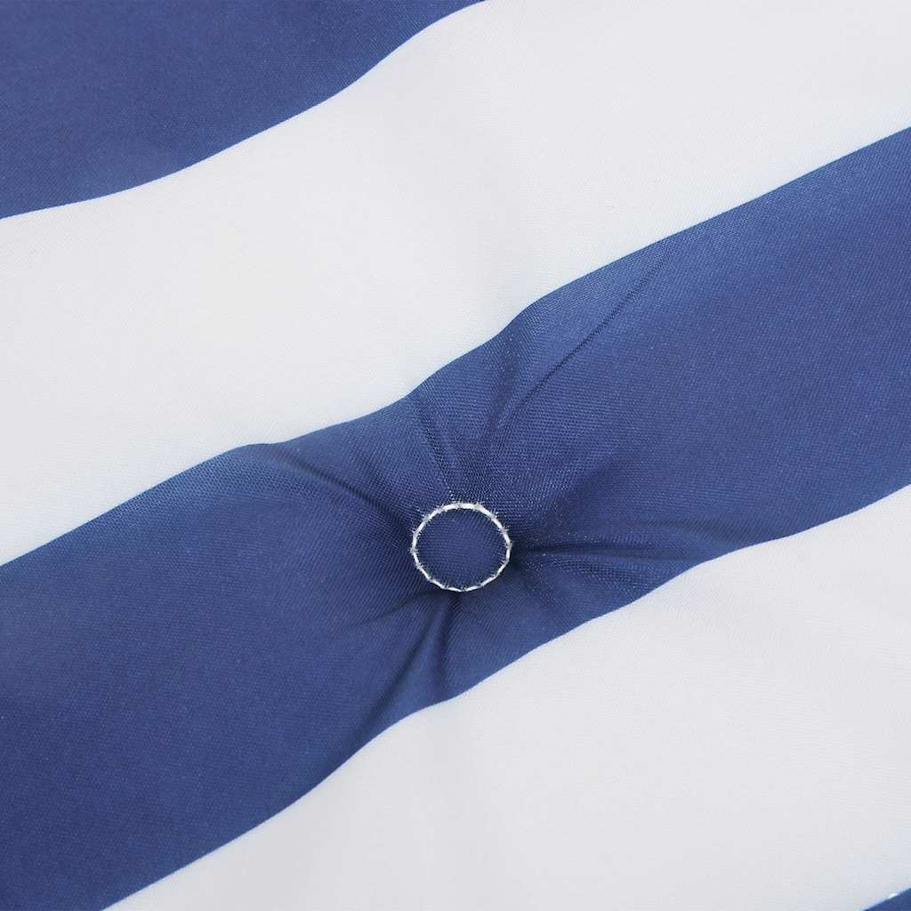Almofadões p/ cadeira 6pcs 40x40x4 cm tecido riscas azul/branco