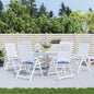 Almofadões p/ cadeira 6pcs 40x40x4 cm tecido riscas azul/branco