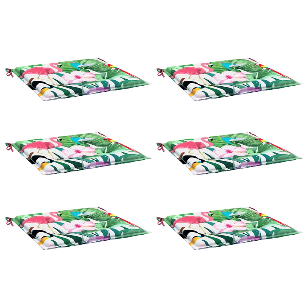 Almofadões p/ cadeira 6pcs 40x40x4 cm tecido multicor