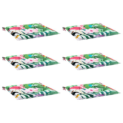 Almofadões p/ cadeira 6pcs 40x40x4 cm tecido multicor