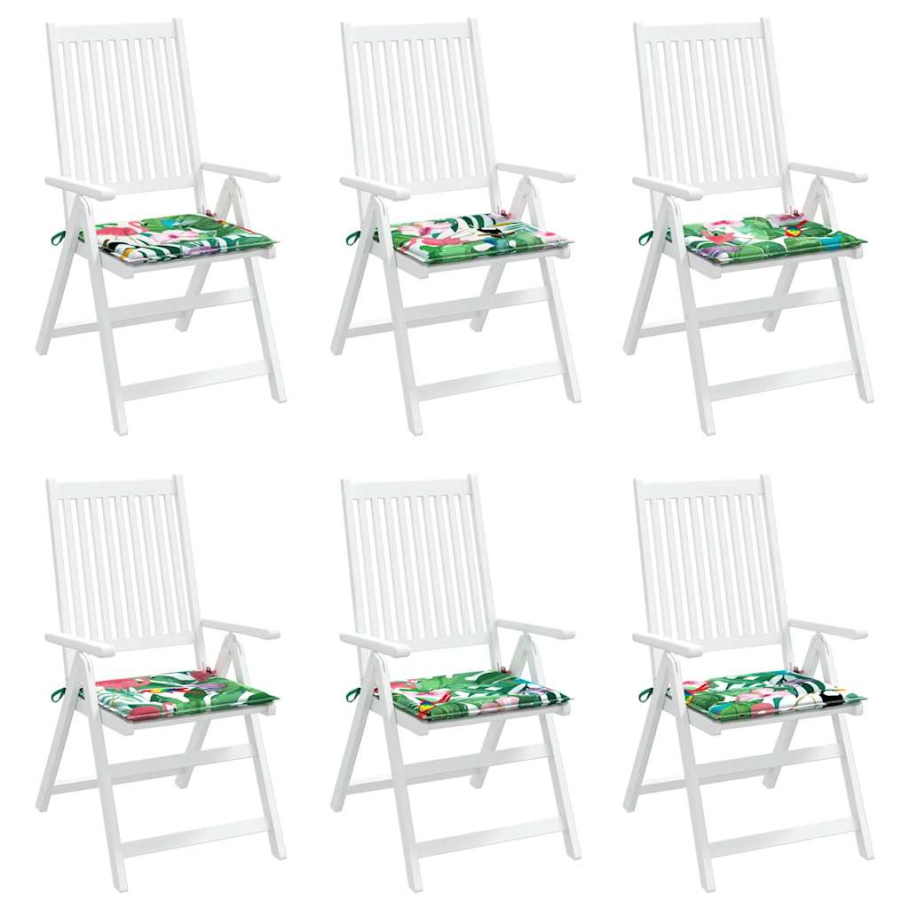 Almofadões p/ cadeira 6pcs 40x40x4 cm tecido multicor