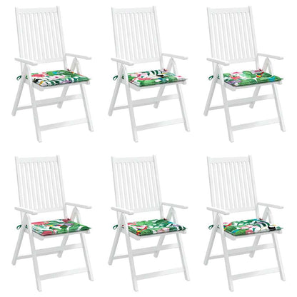Almofadões p/ cadeira 6pcs 40x40x4 cm tecido multicor