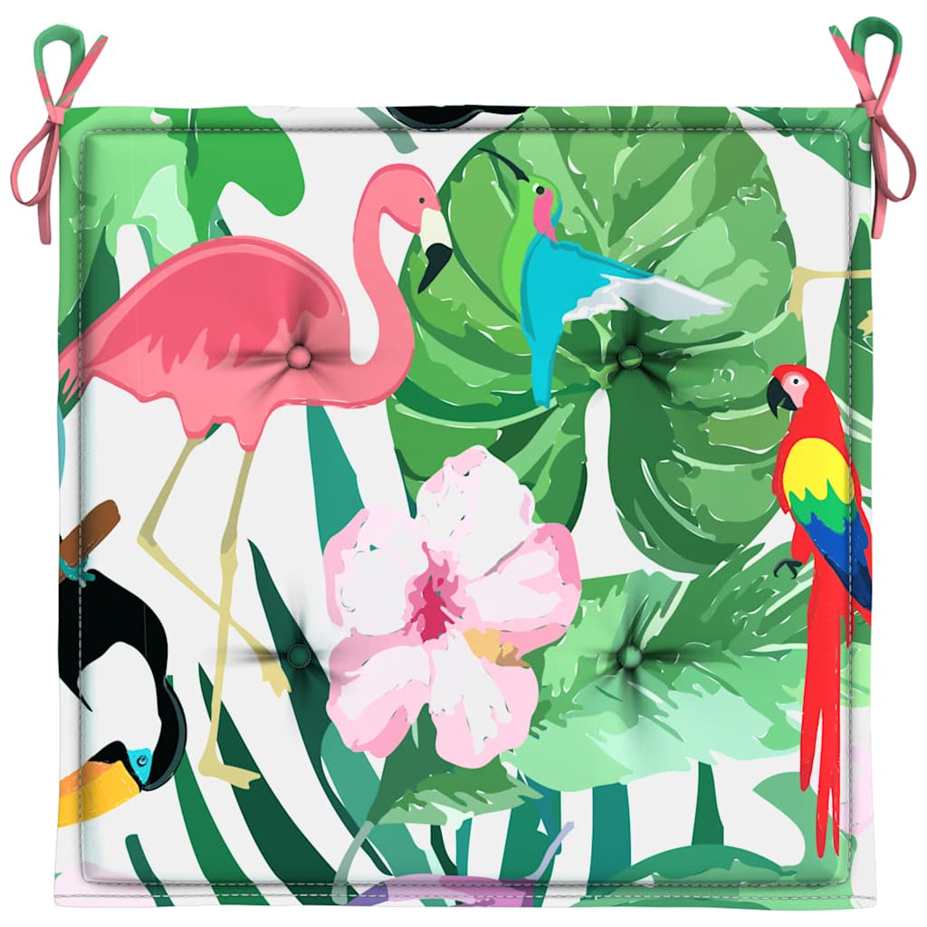 Almofadões p/ cadeira 6pcs 40x40x4 cm tecido multicor