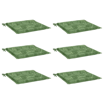 Almofadões p/ cadeira 6pcs 40x40x4cm tecido padrão folhas