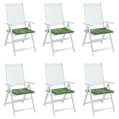 Almofadões p/ cadeira 6pcs 40x40x4cm tecido padrão folhas