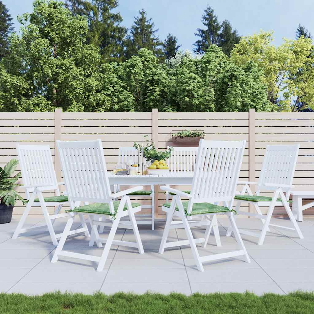 Almofadões p/ cadeira 6pcs 40x40x4cm tecido padrão folhas